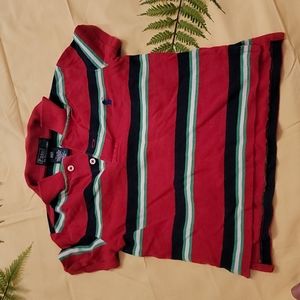 Polo red striped short sleeve shirt boys 2t